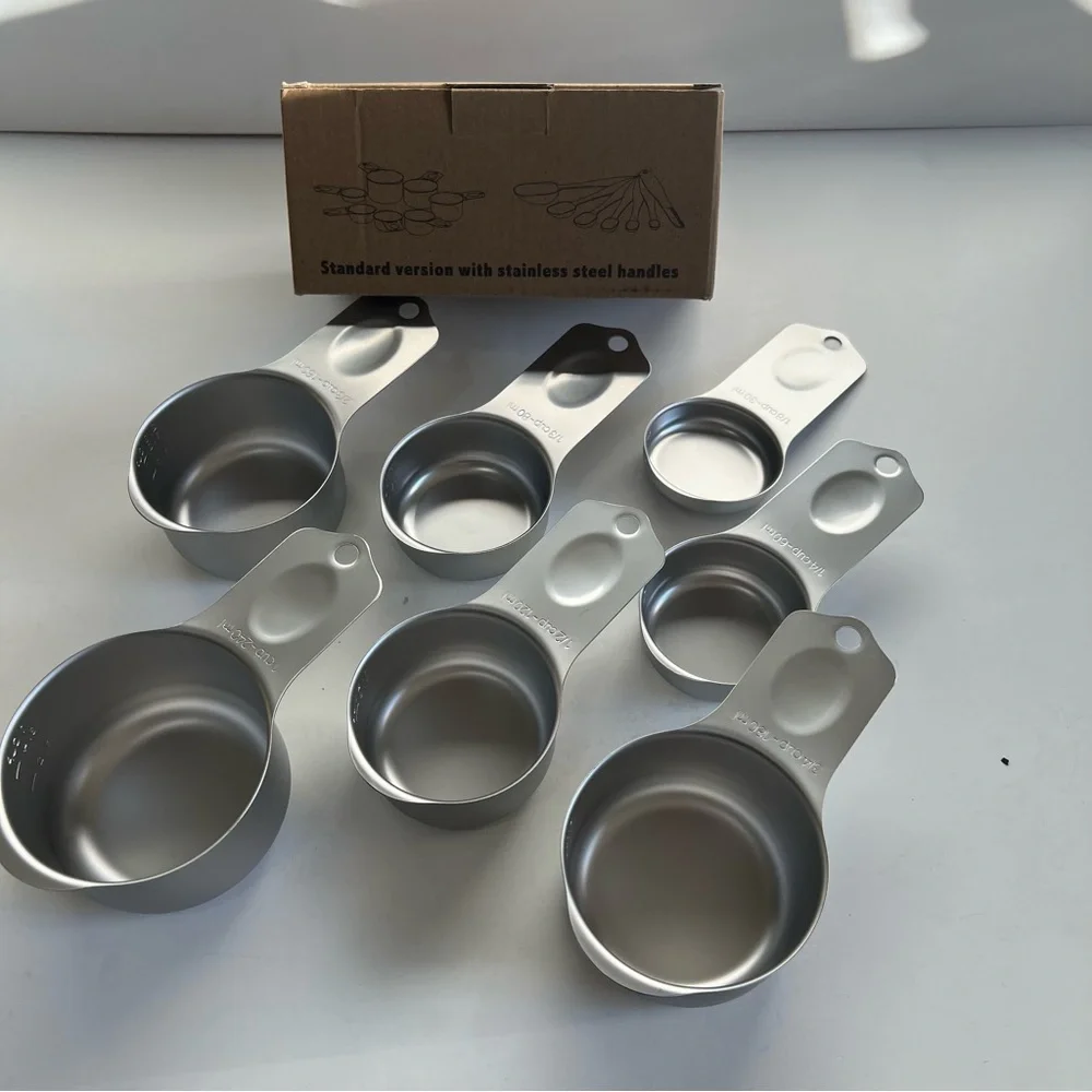 NEW Stainless Steel Measuring Cups and Magnetic Spoons Set NEW IN BOX 14 pcs